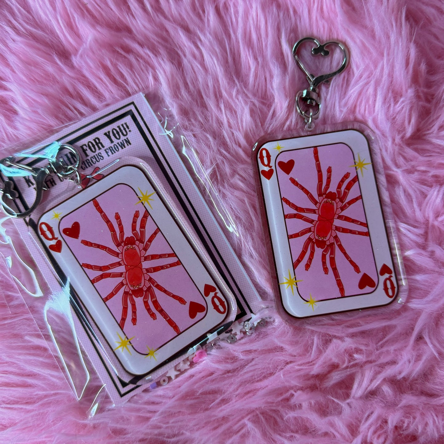 Queen Of My Heart Tarantula Keychain