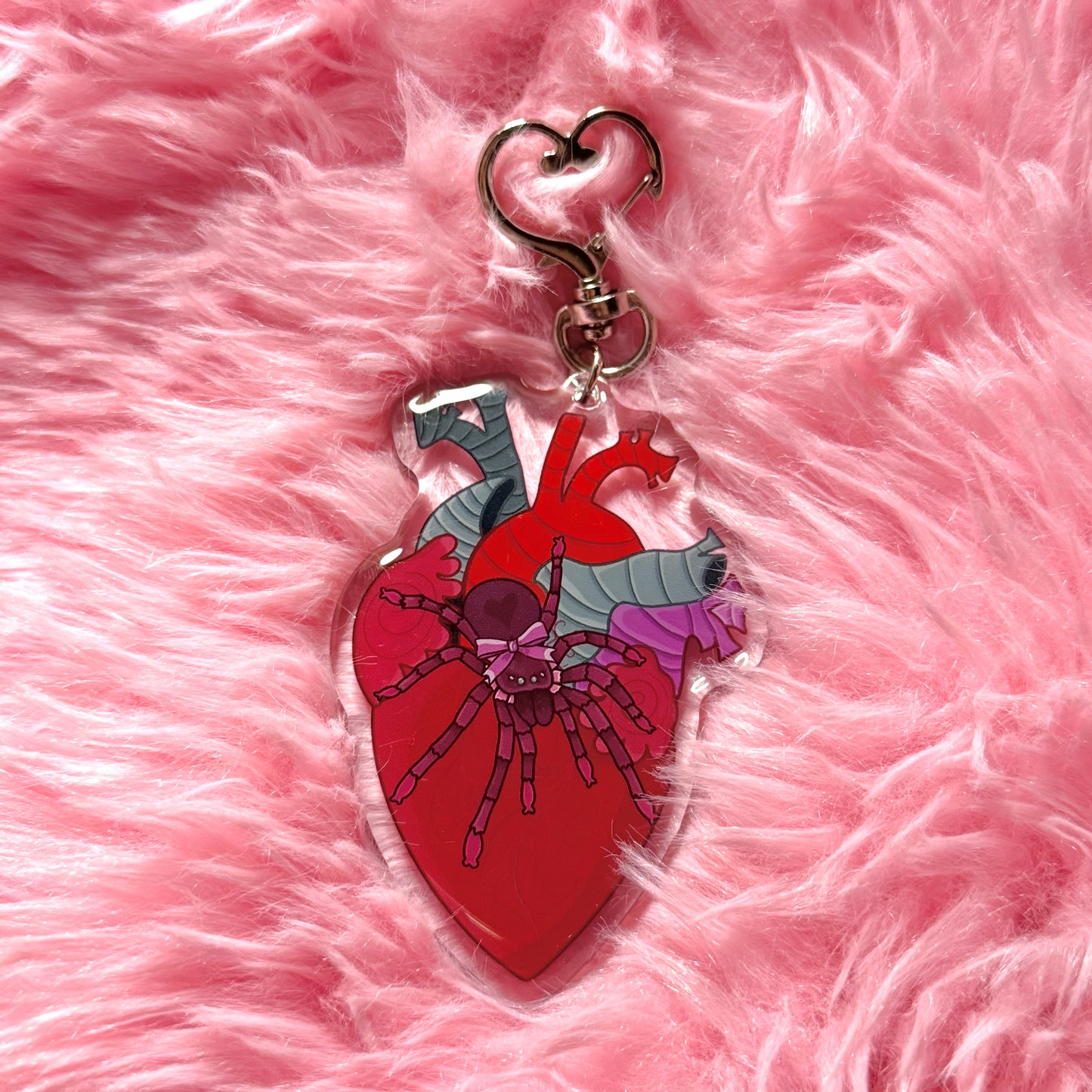 My Heart Is URS Tarantula Keychain