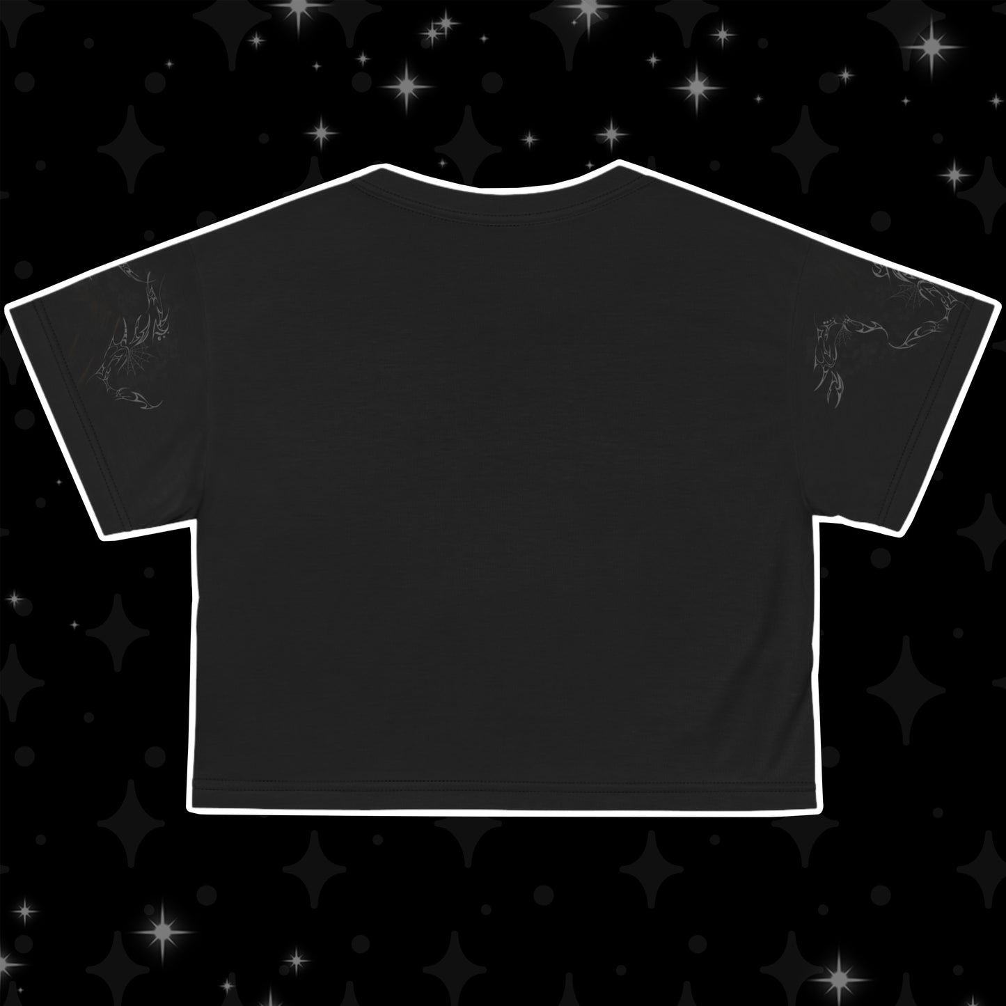 Y2K Gothic Spider Crop Tee