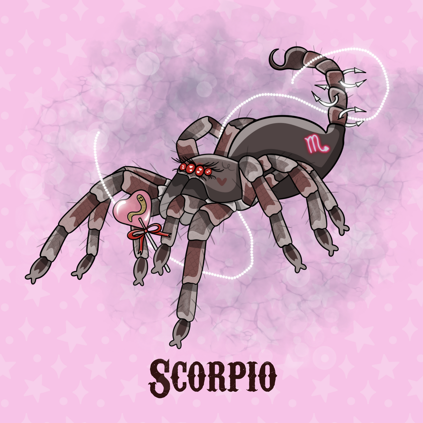 SCORPIO Zodiac Tarantula Print