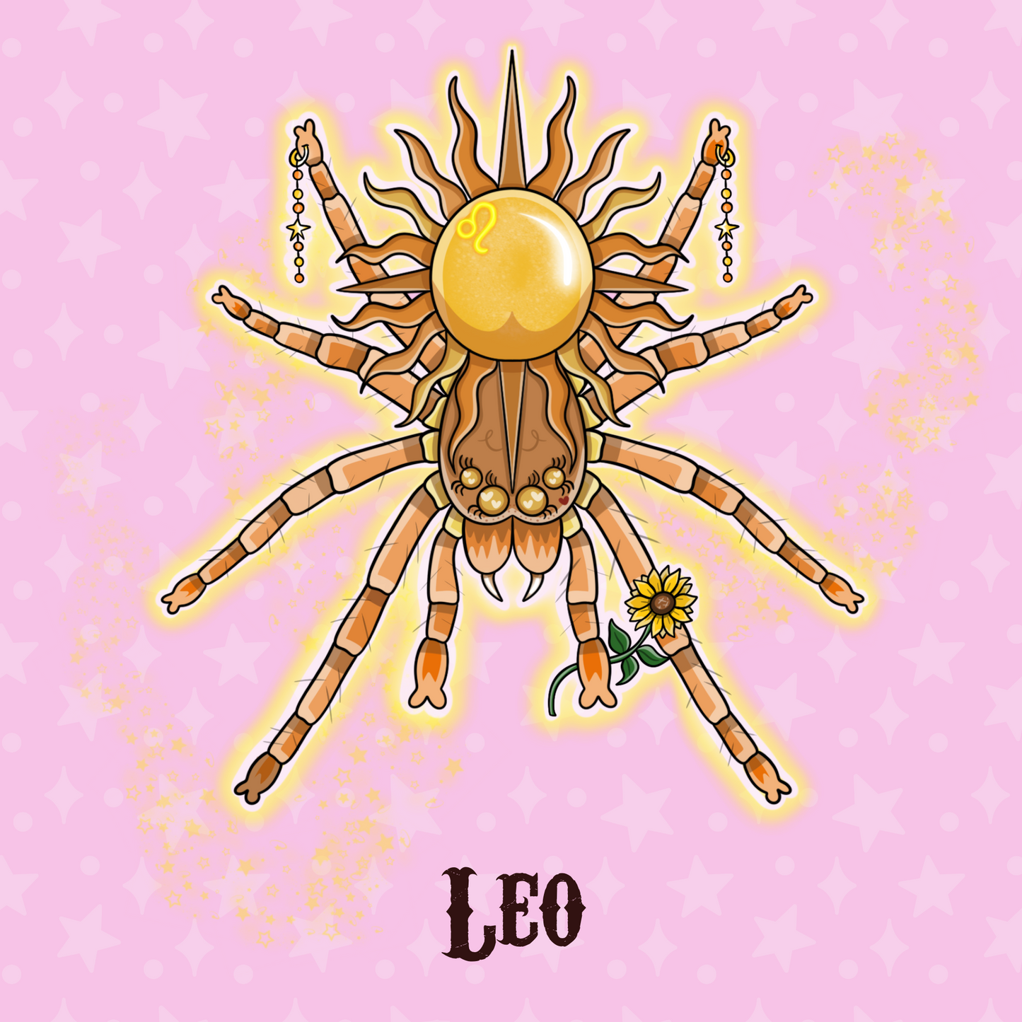LEO Zodiac Tarantula Print