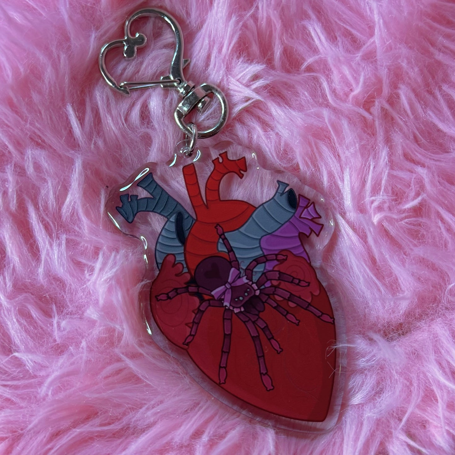 My Heart Is URS Tarantula Keychain