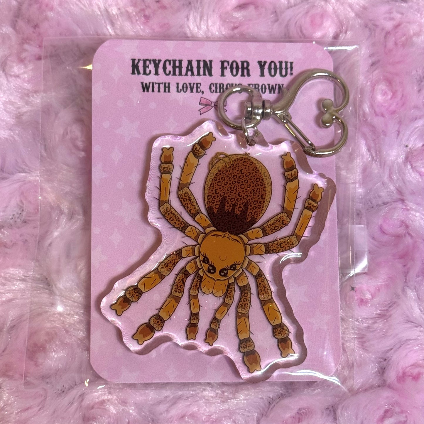 Cheetah Tarantula Keychain