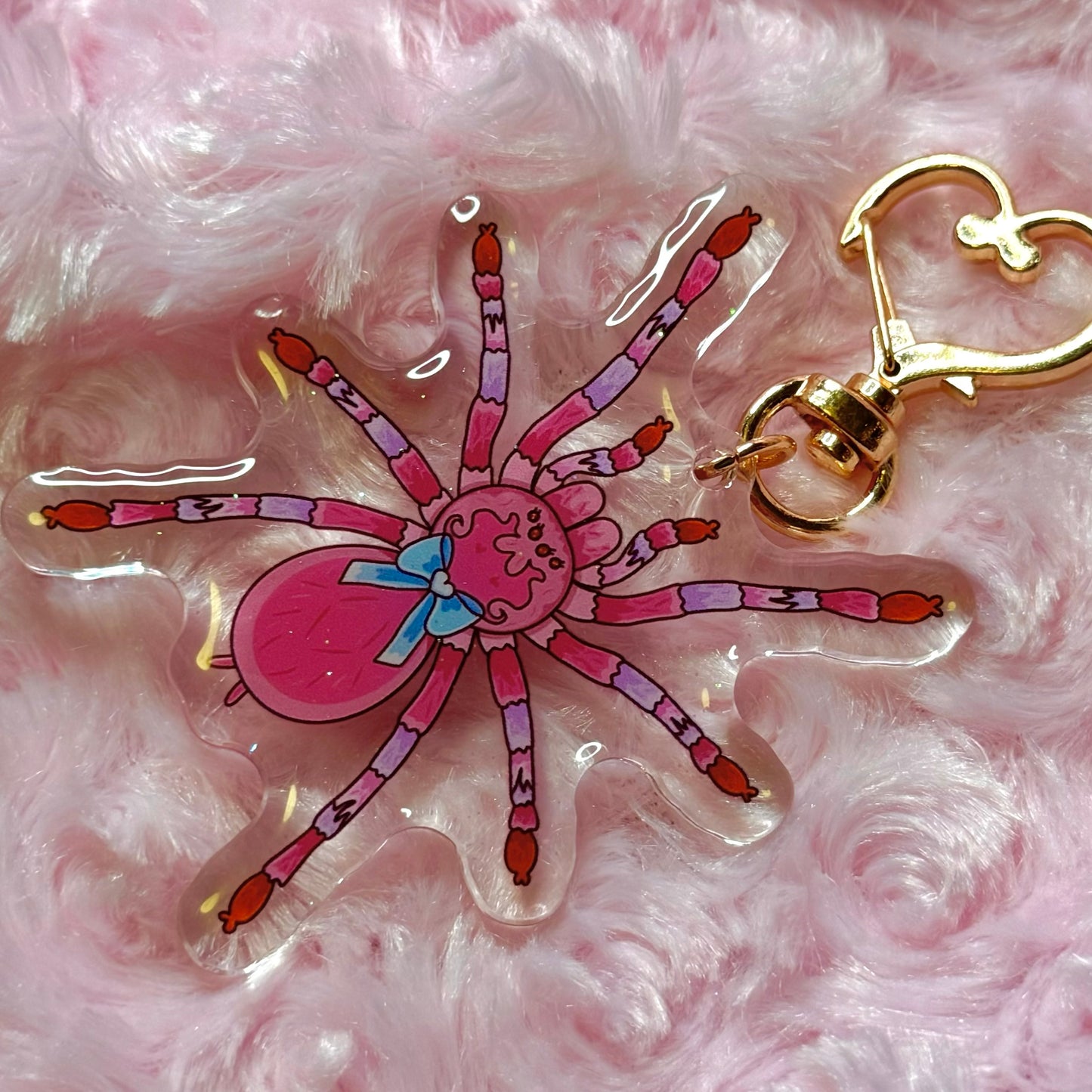 Pink Tarantula Keychain