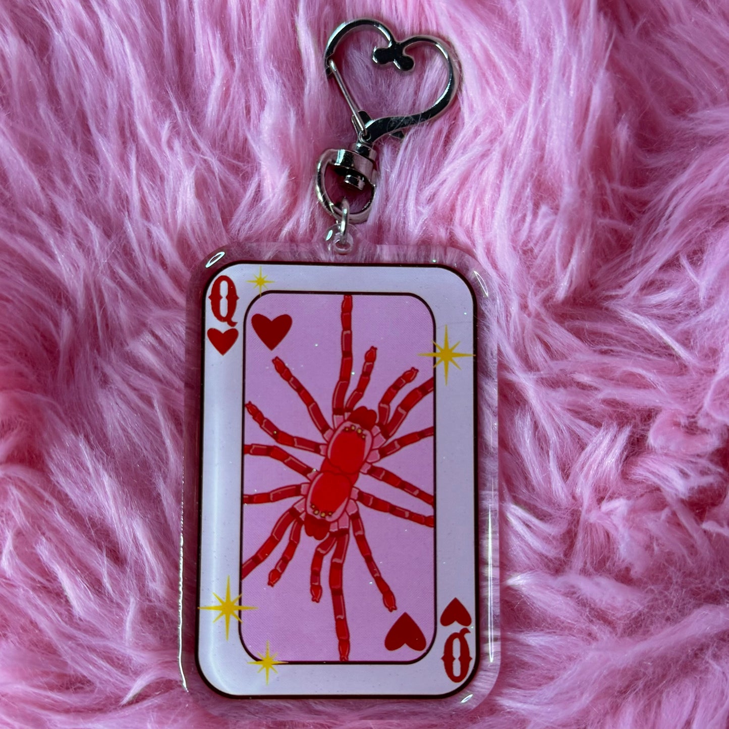 Queen Of My Heart Tarantula Keychain