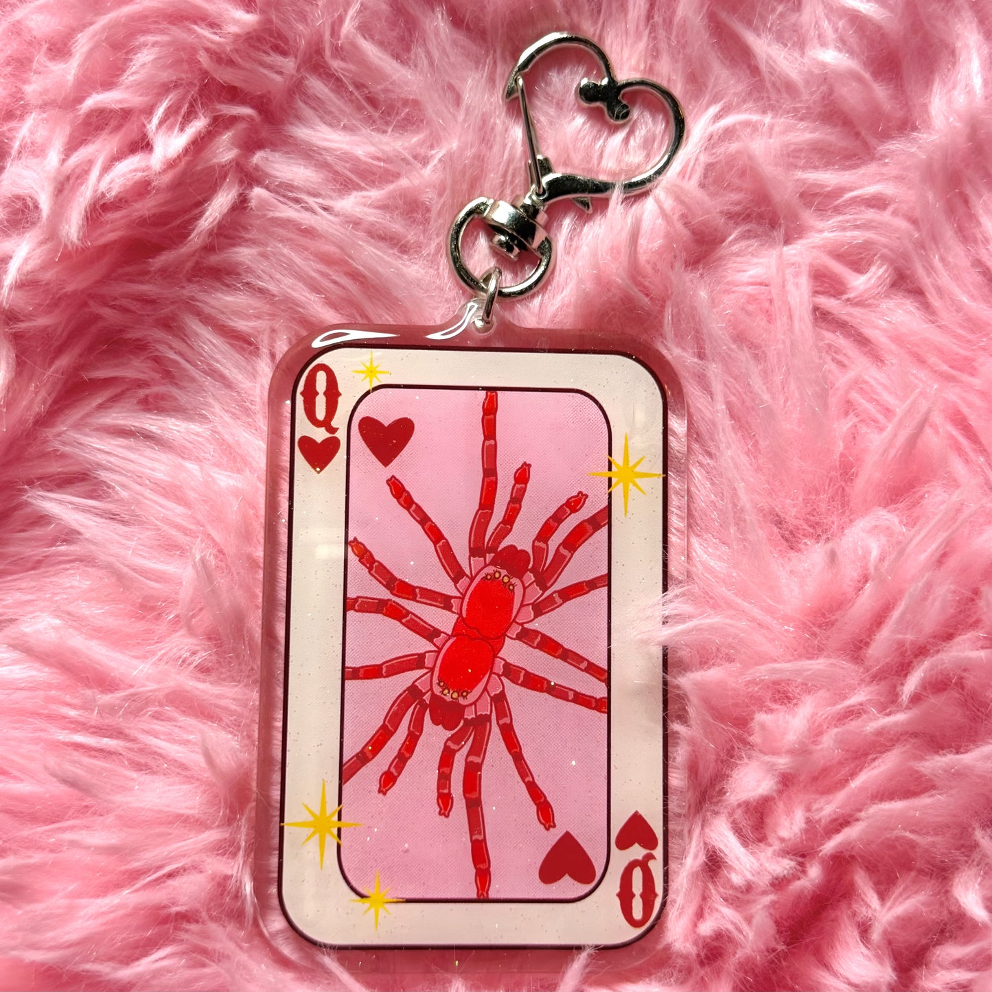 Queen Of My Heart Tarantula Keychain