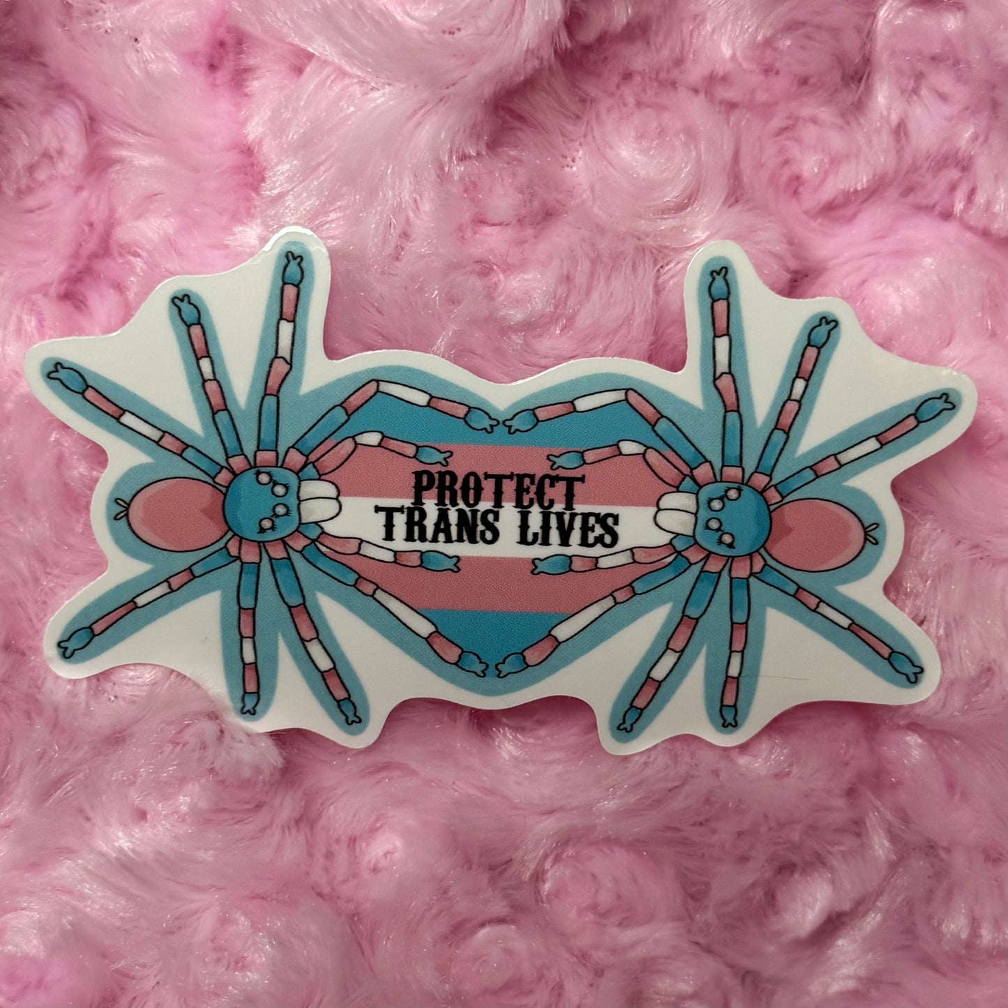 Protect Trans Lives Tarantulas Sticker