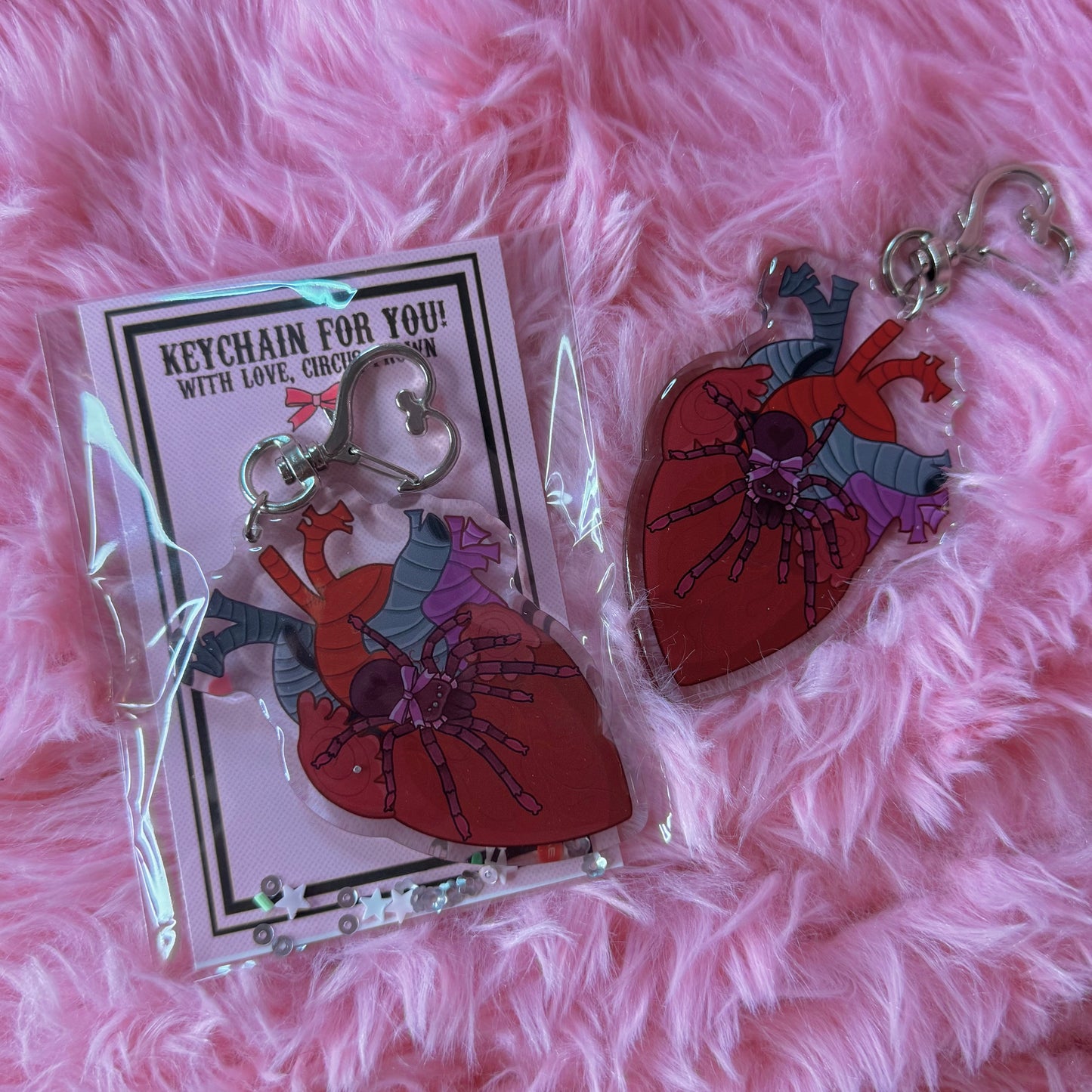 My Heart Is URS Tarantula Keychain