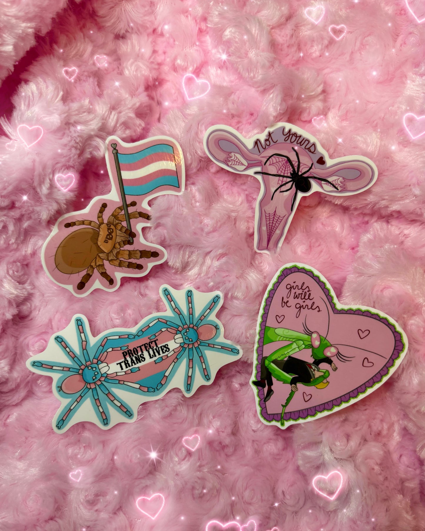 Trans Joy Jumping Spider Sticker