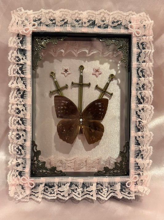 Three Of Swords - Common Duffer Butterfly