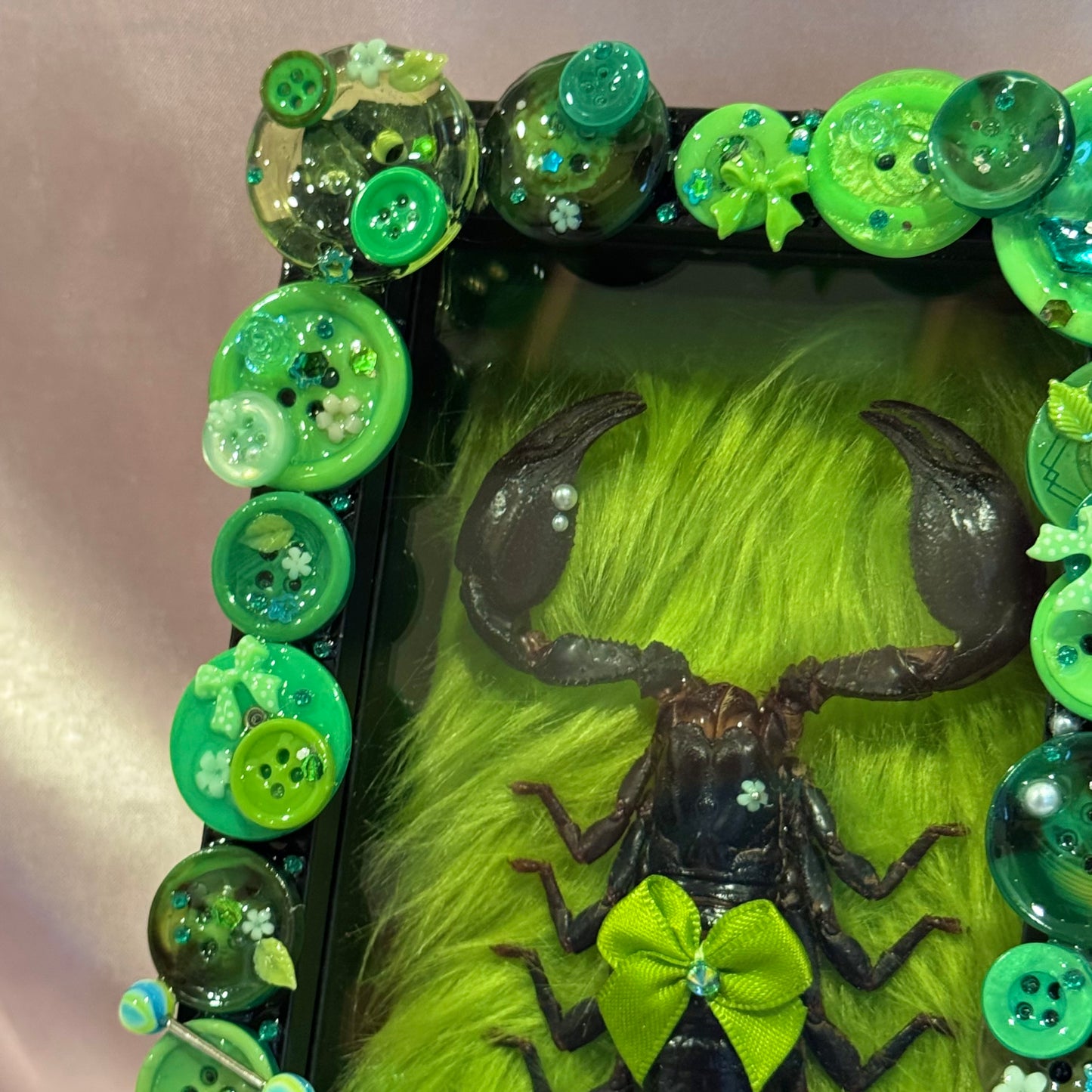 Scorpion Button Baby on Fur