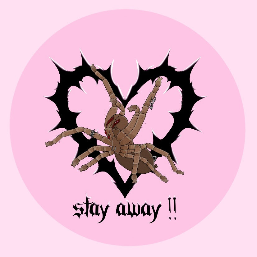 Stay Away! Tarantula Pin