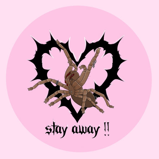 Stay Away! Tarantula Pin