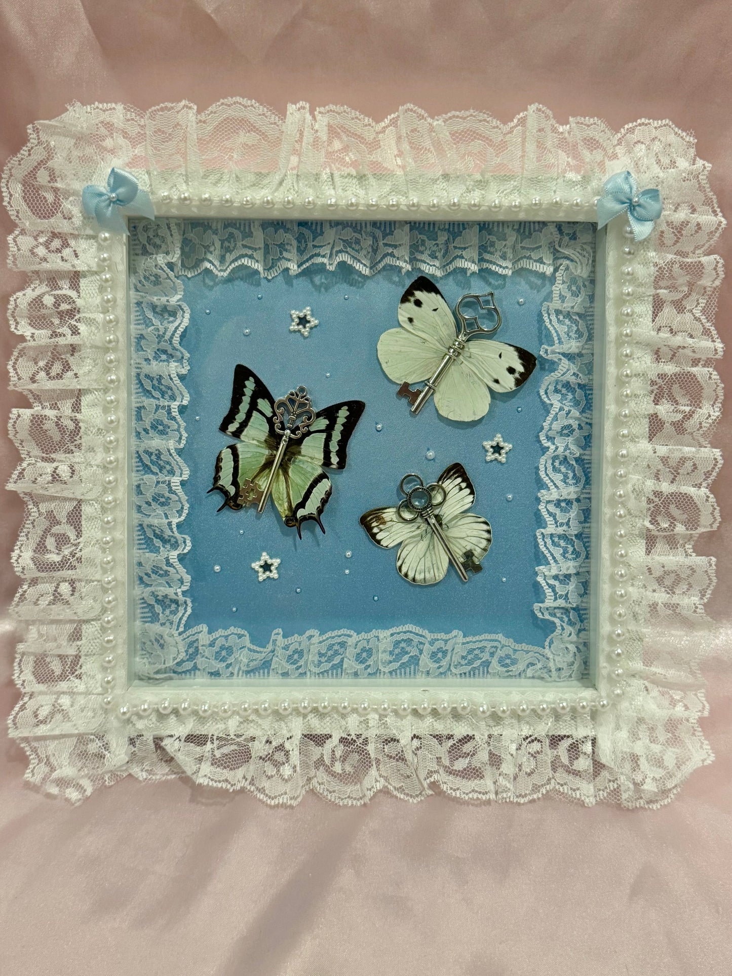 Key Butterflies On Blue