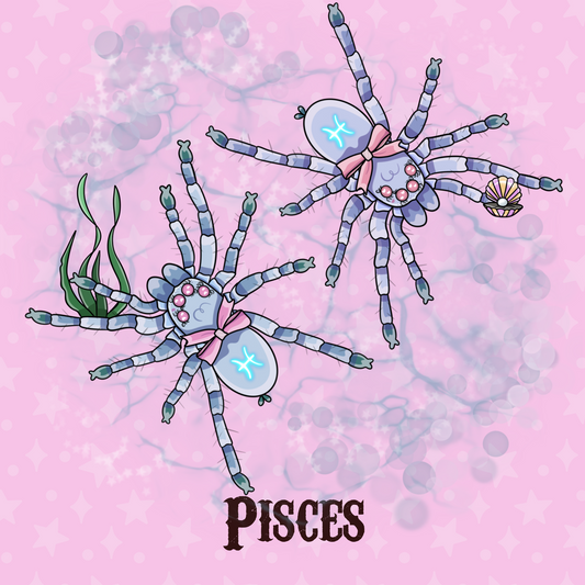 PISCES Zodiac Tarantula Print