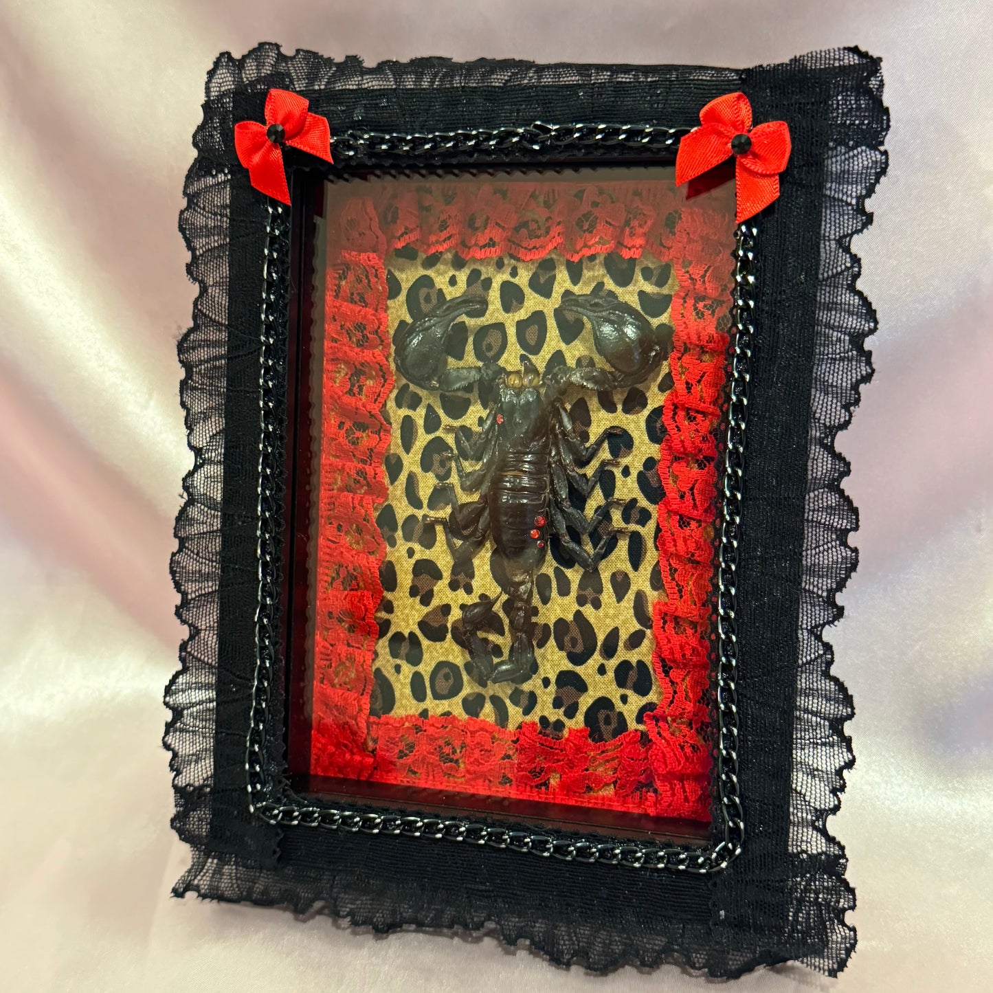 Scorpion on Cheetah Print