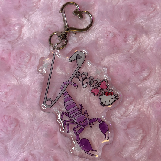 Pierced Scorpion Keychain