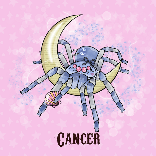 CANCER Zodiac Tarantula Print