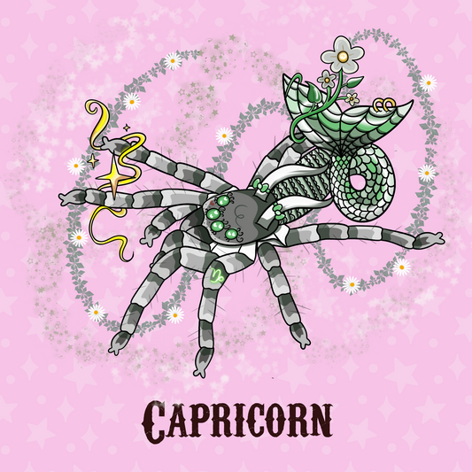 CAPRICORN Zodiac Tarantula Print