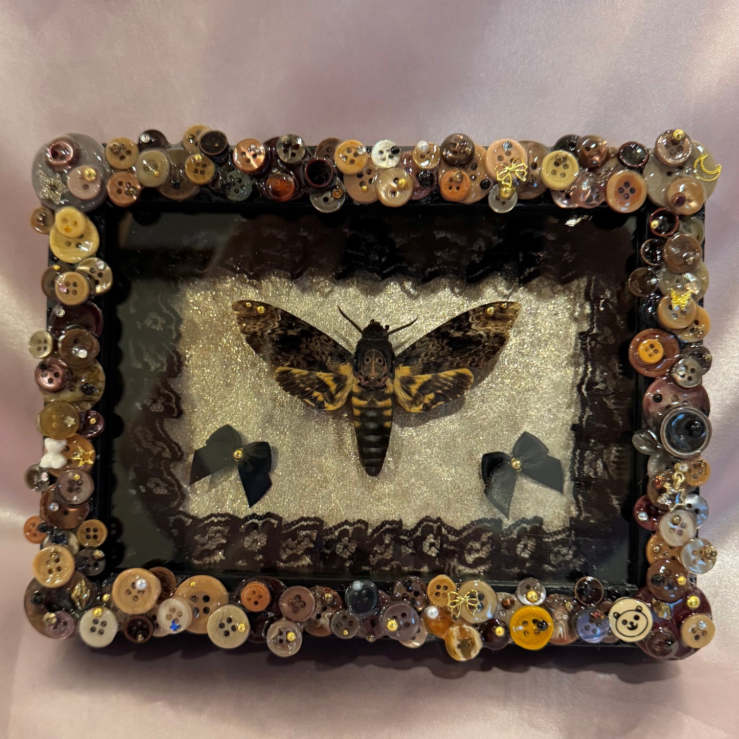 Death Moth Button Baby