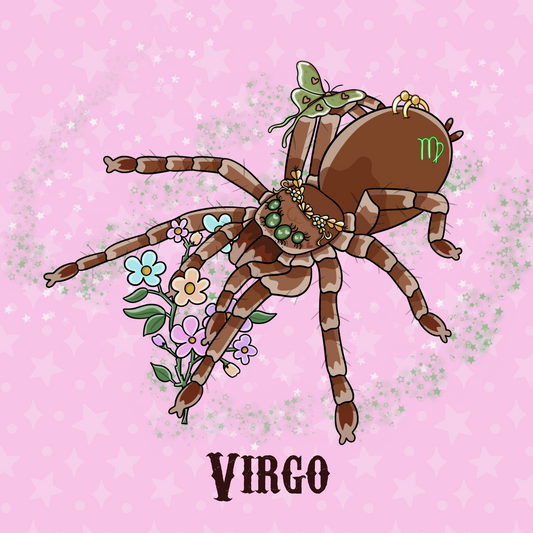 VIRGO Zodiac Tarantula Print