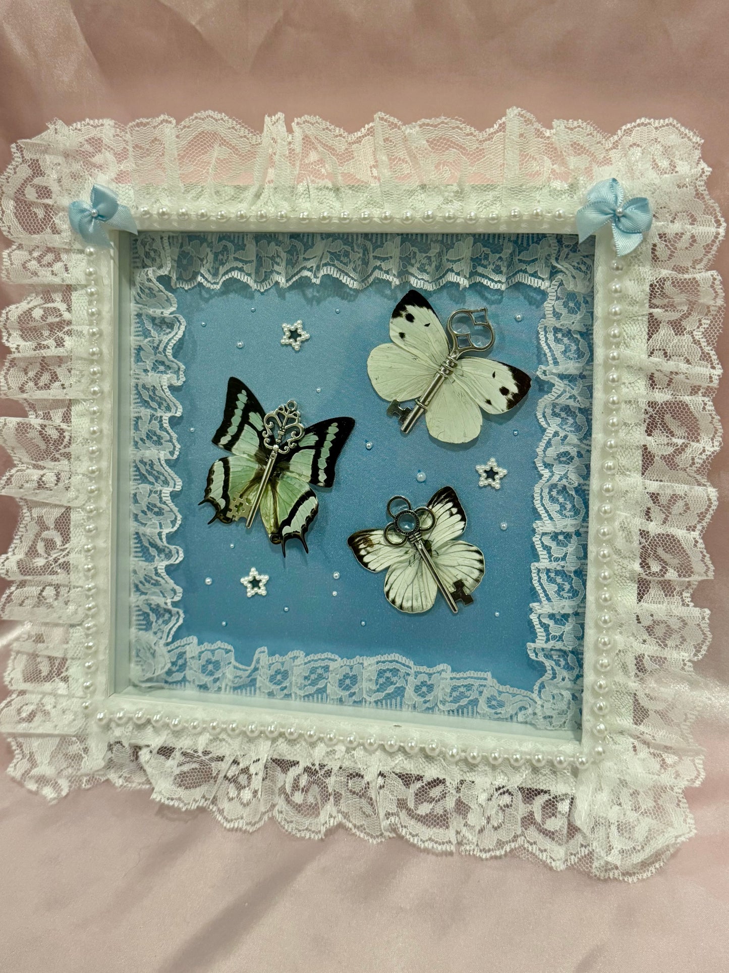 Key Butterflies On Blue